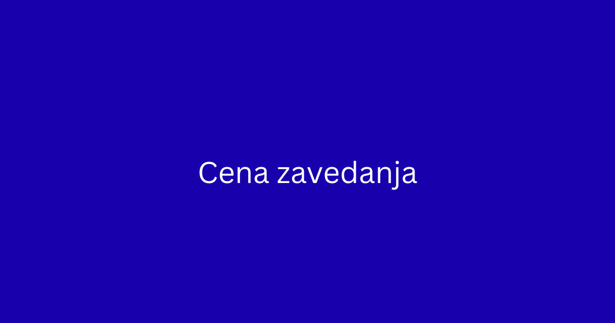 13 — Cena zavedanja